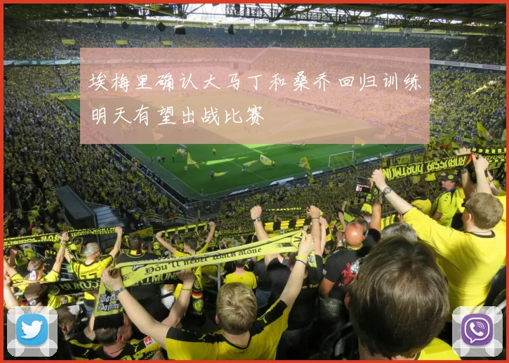 埃梅里确认大马丁和桑乔回归训练明天有望出战比赛